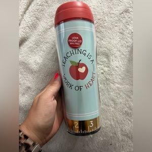 Teaching is a work of heart coffee tumbler